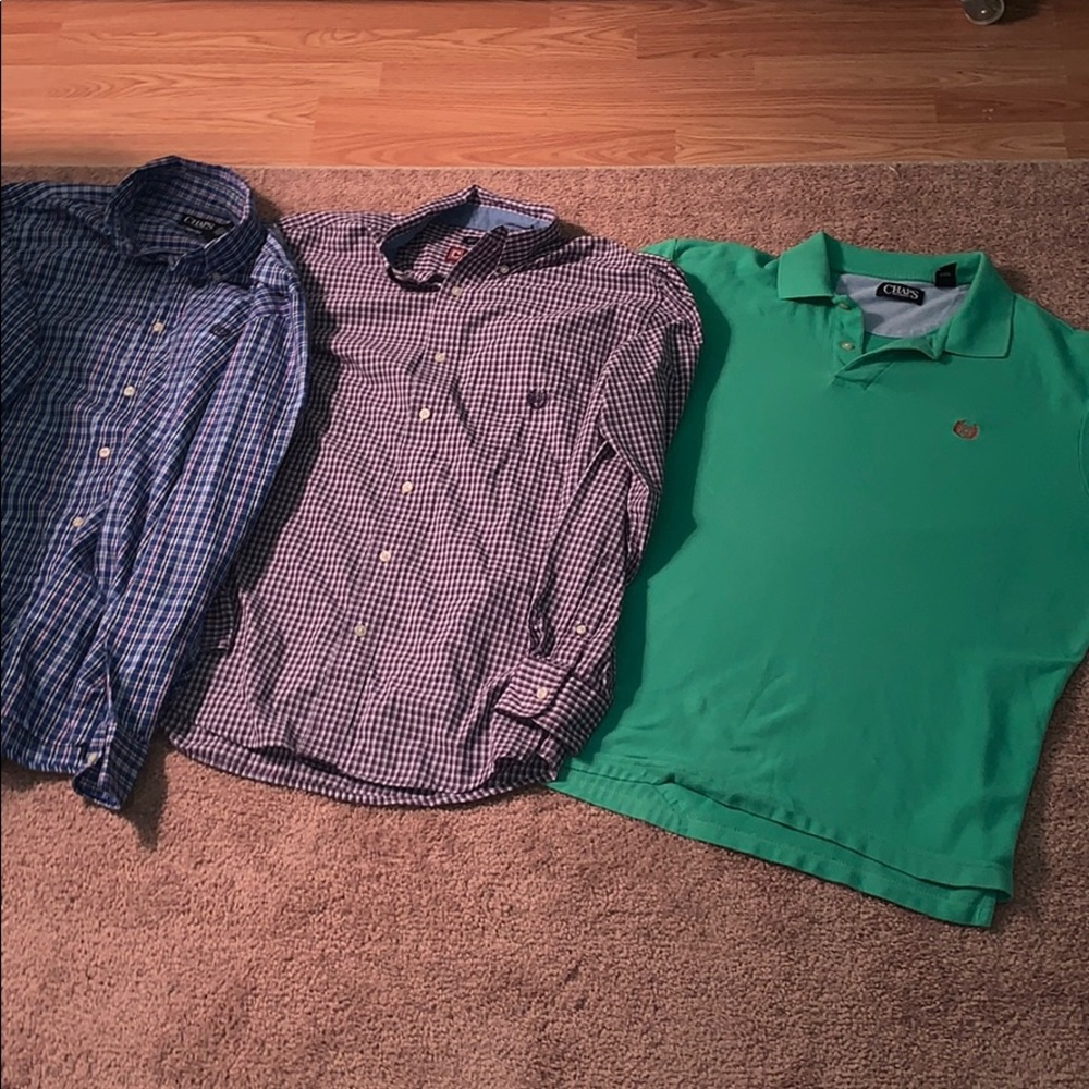 Chaps shirts 2 long sleeve and one short sleeve